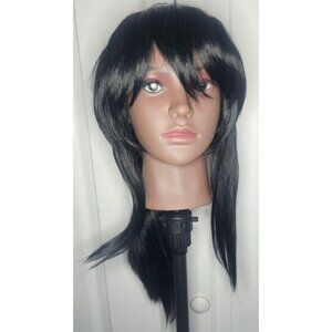 Tomioka Giyu Wig Demon Slayer Black Ponytail Anime Cosplay Costume Halloween NEW
